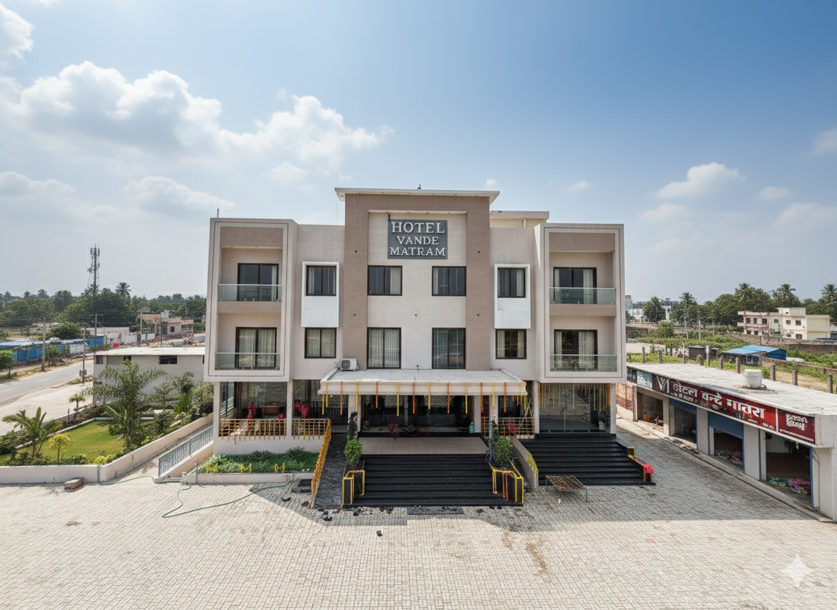 Hotel Vande Mataram property with comfortable family rooms in Reodhar